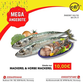 MEGA-ANGEBOT!🥳

Holen Sie sich Makrelen- und Stöckerfisch pro Karton für nur 10€. Holen Sie sich diese Woche einen großen Rabatt, indem Sie bei uns einkaufen.
Besuchen Sie unseren Shop, um dieses Angebot jetzt zu nutzen.
Wir befinden uns in:
1. Rudower Straße 132, 12351 Berlin
2. Kurfürstenstraße ßee 33, 10785 Berlin
3. Zossenerstr. 13 Berlin, Deutschland

#grocerysgopping #grocery #groceries #getgrocery #fish #macckerel #bestprice #angebote #groceriesingermany #germanyfood #Deutschland #healthy #horsemackerel #africaningermany #indianingermany #asianshop #asingrocery #africangrocery #berlinfood #tofu #fishing  #offers #grocerystore #indianfood #aasianfood #seafoodlover